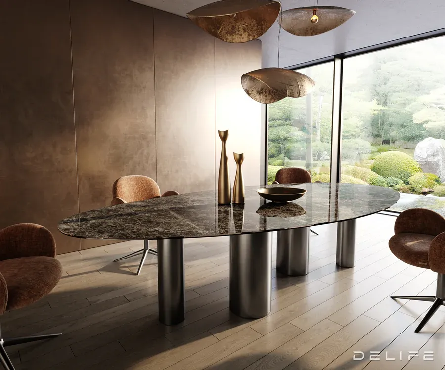 Blagovaonski stol Edge 315x150cm, Materijal: Keramika Laminam Emperado - Čakovec, Čakovec-zapad