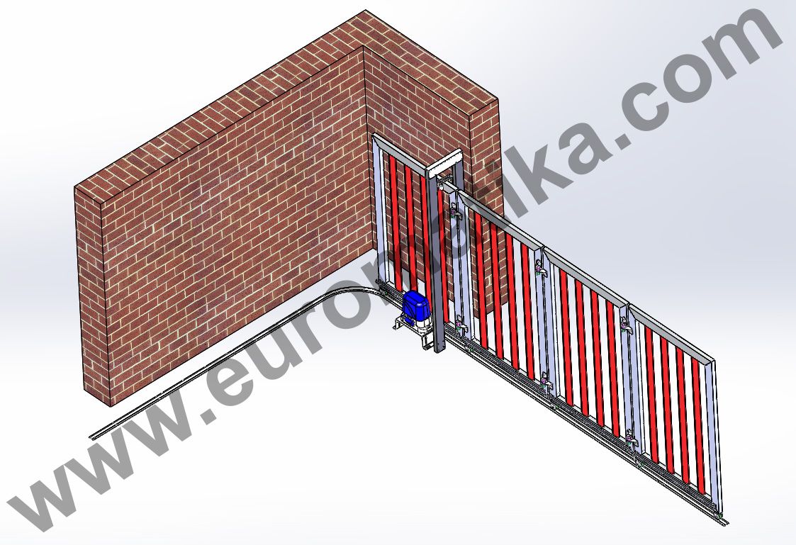 kit za sklopiva klizna vrata agcurving - slika 8