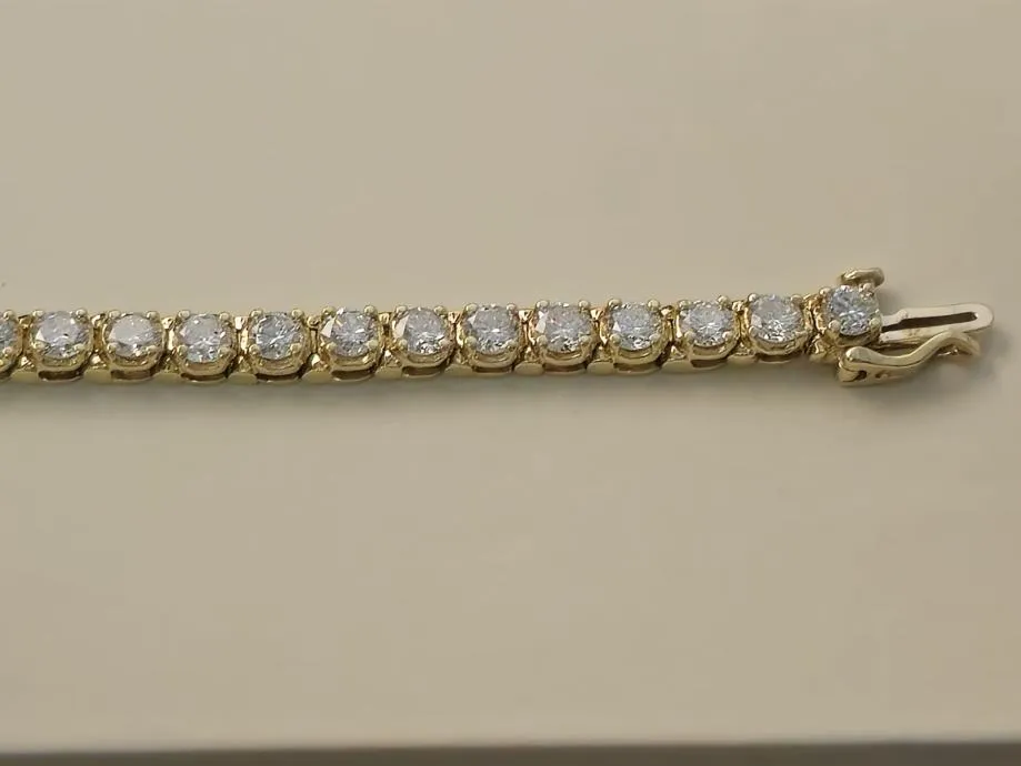 zlatna narukvica tennis 6,80ct / r1, rate ! - slika 6
