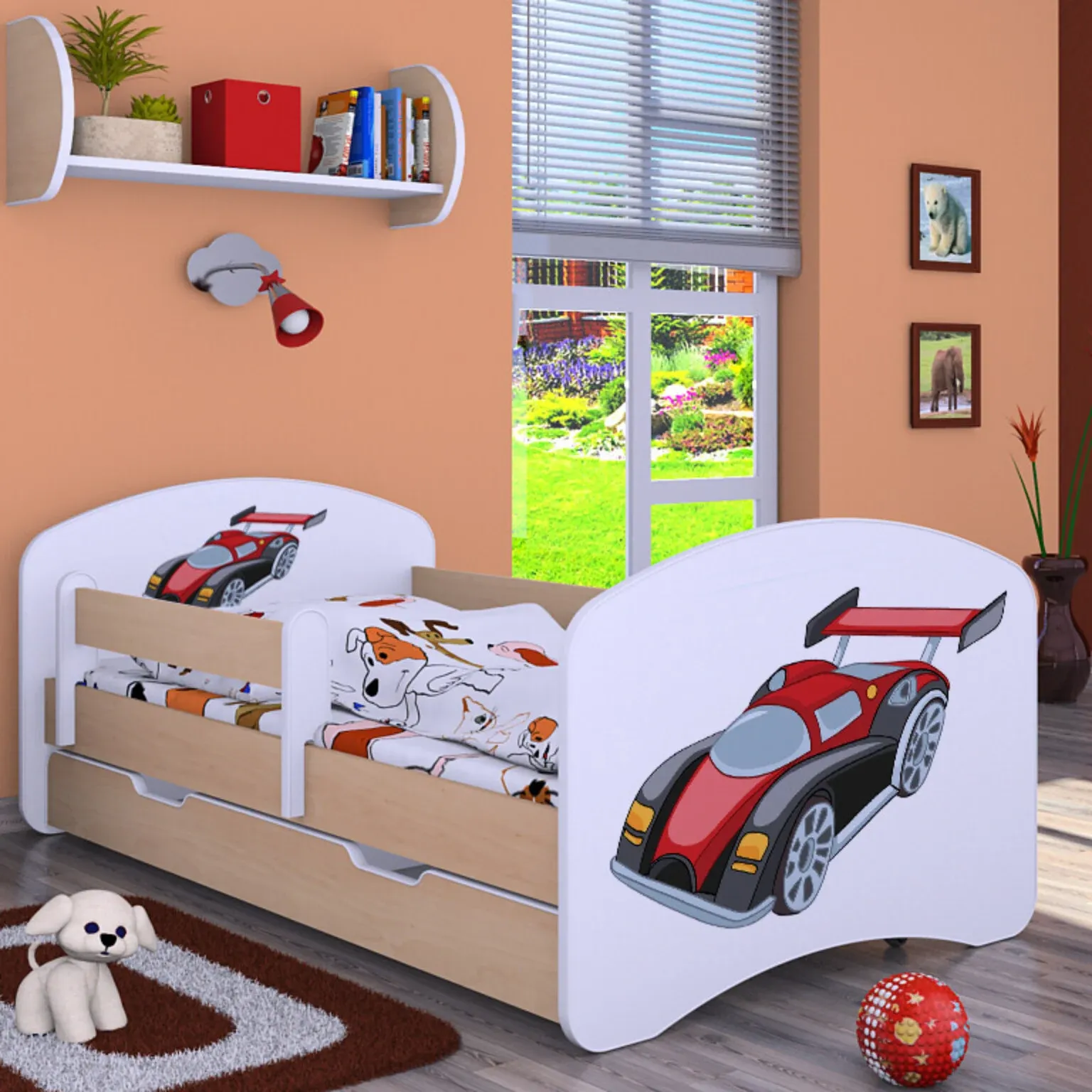 drveni dječji krevet happy formula s ladicom – 140×70 - slika 4