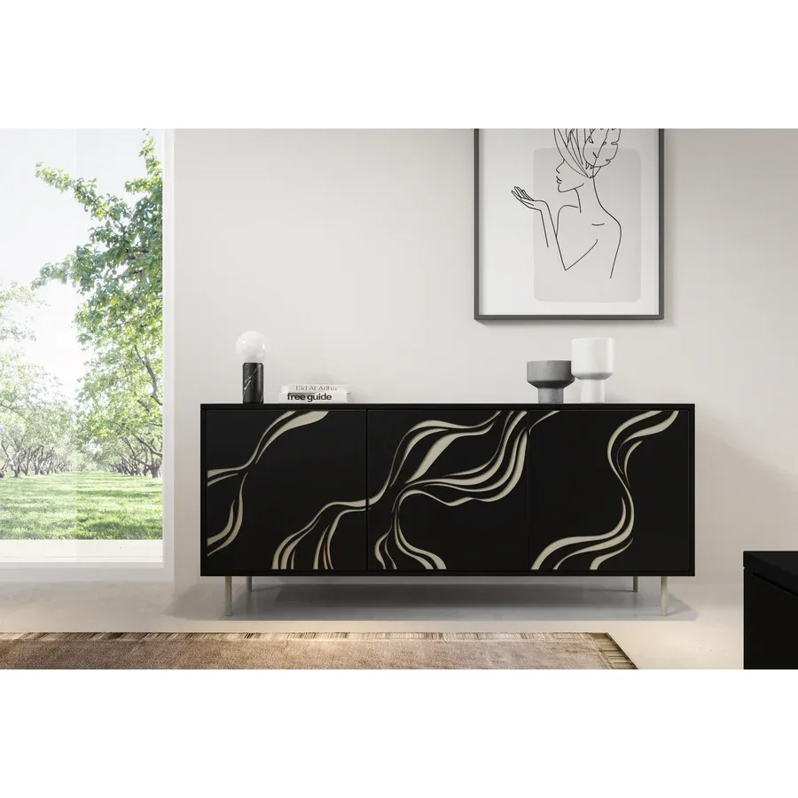 komoda vintro 164.5x42cm, materijal: laminirana ploča - slika 2