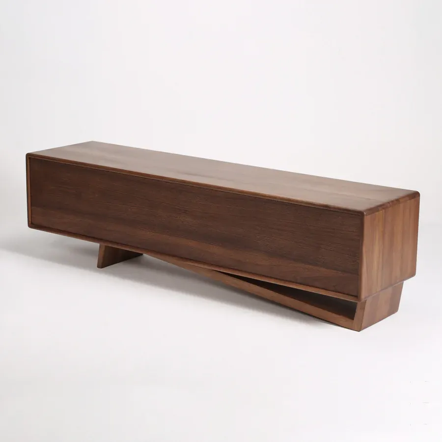 tv komoda linea 180x44.5cm, materijal: puno drvo orah - slika 8