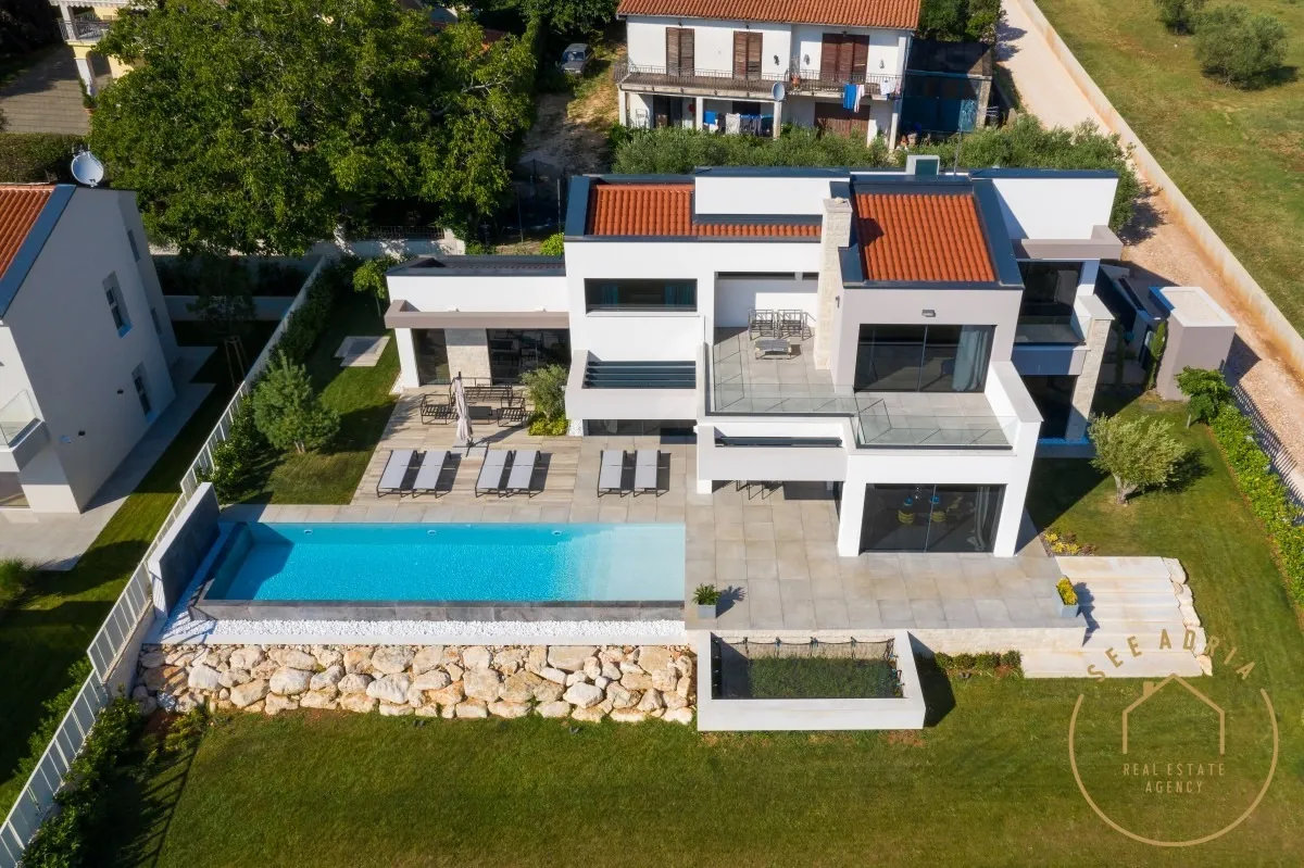 Villa sa panoramskim pogledom na more i vinograde - Višnjan