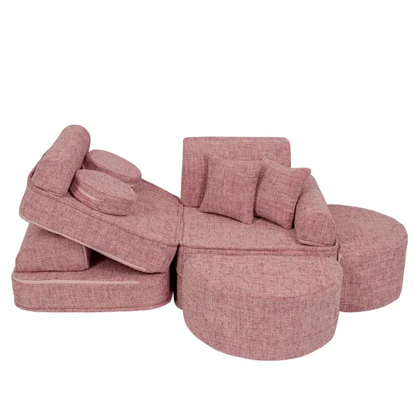 srednja modularna sofa za djecu - tangle bubblegum pink plus - slika 5