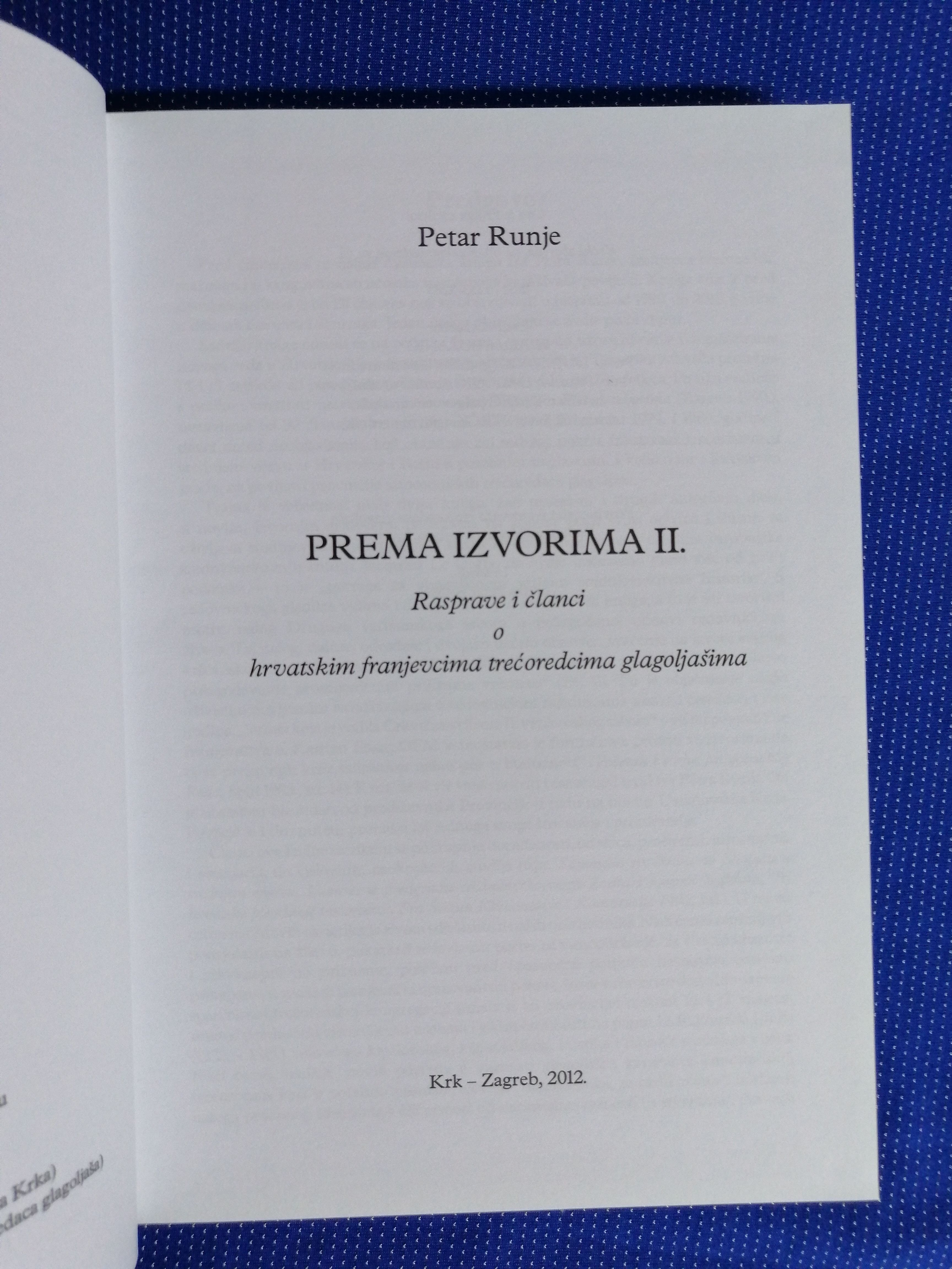 petar runje – prema izvorima ii. rasprave i članci - slika 2