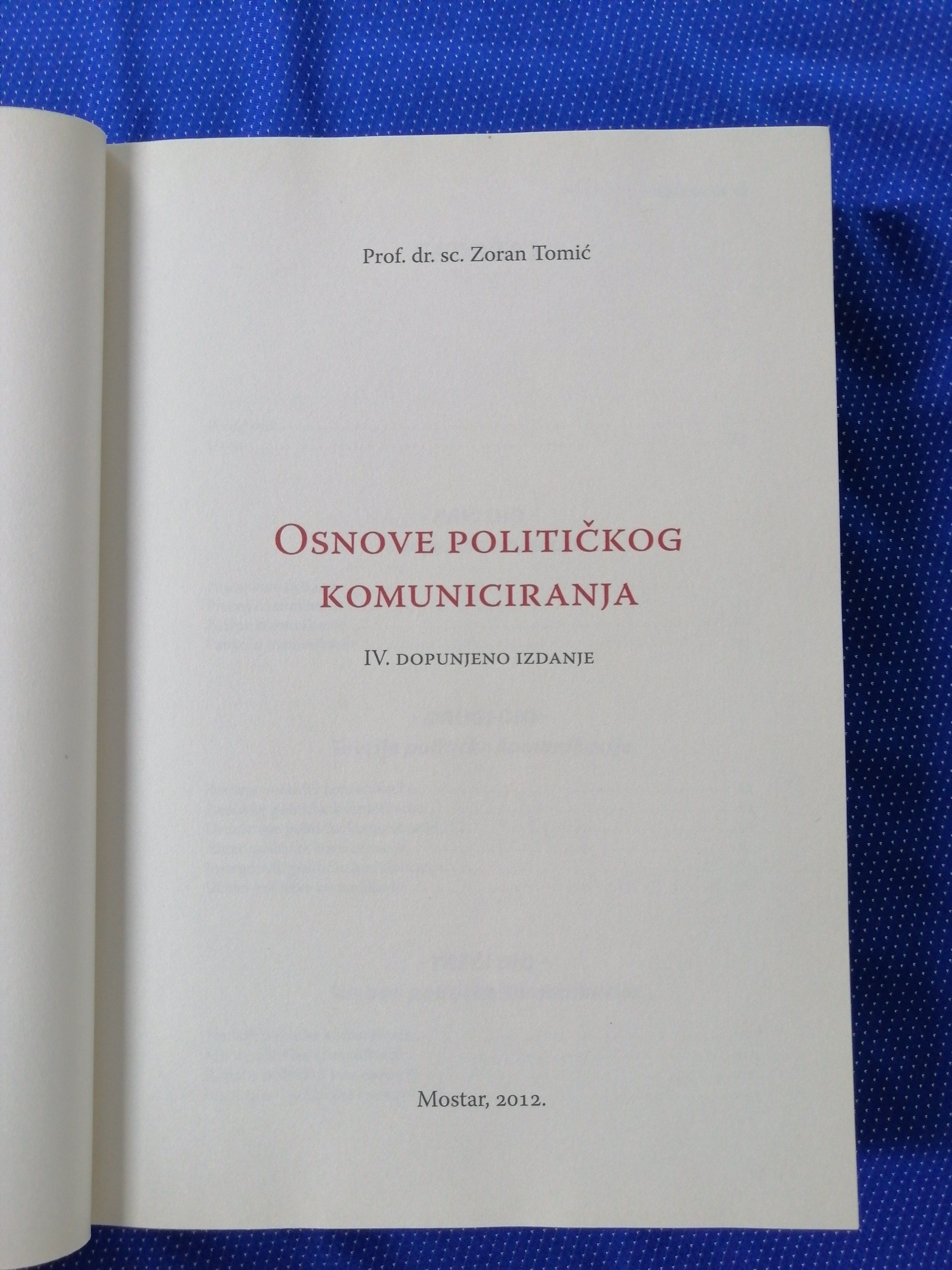 zoran tomić – osnove političkog komuniciranja - slika 2