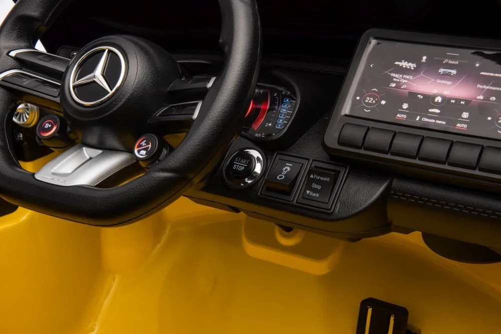licencirani auto na akumulator mercedes amg sl63 - žuti/lakirani - slika 7