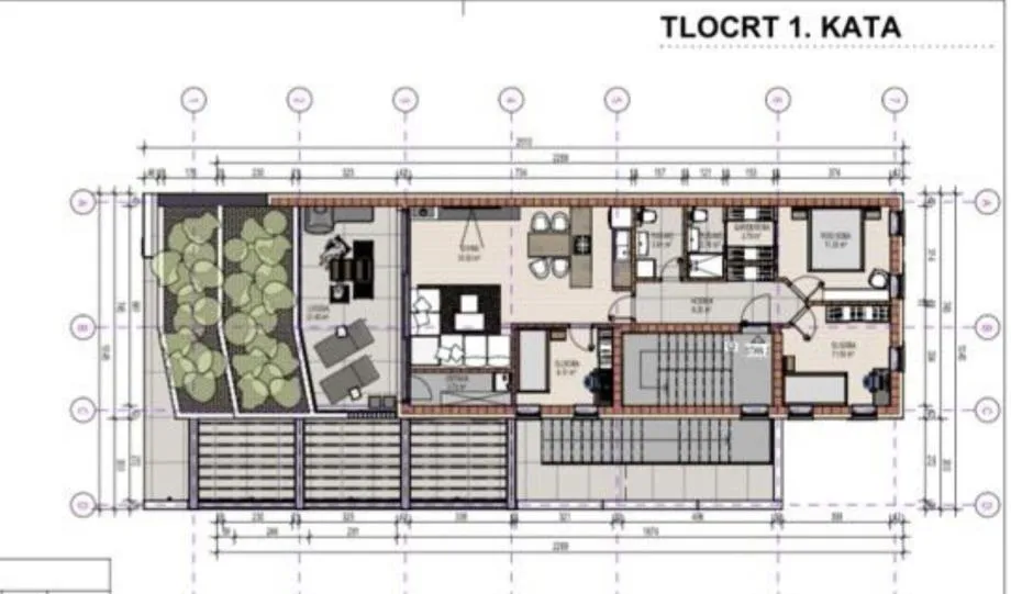 građevinsko zemljište + projekt za 2 urbane vile: našice, 1201 m2 - slika 9