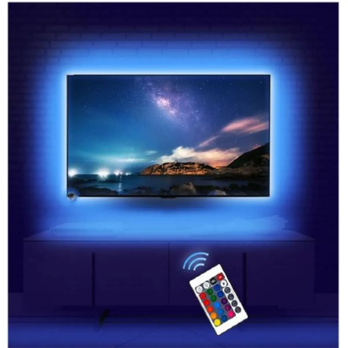 usb led traka 200 cm s daljinskim rgb relax tv - slika 10