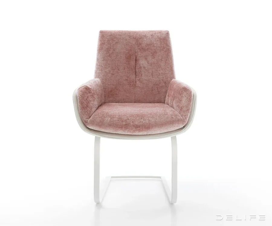 blagovaonska stolica clea, materijal: chenille/koža - slika 2