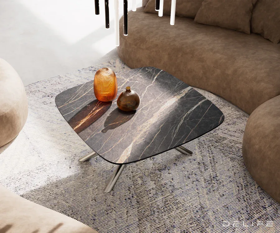 klub stolić edge boot 90x90cm, materijal: keramika laminam noir desir - slika 4