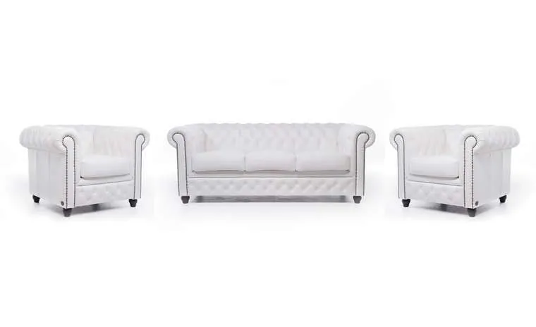 Chesterfield Set Garnitura Original Leather | 1 + 1 + 3 sjedišta - Ježdovec, Zagreb