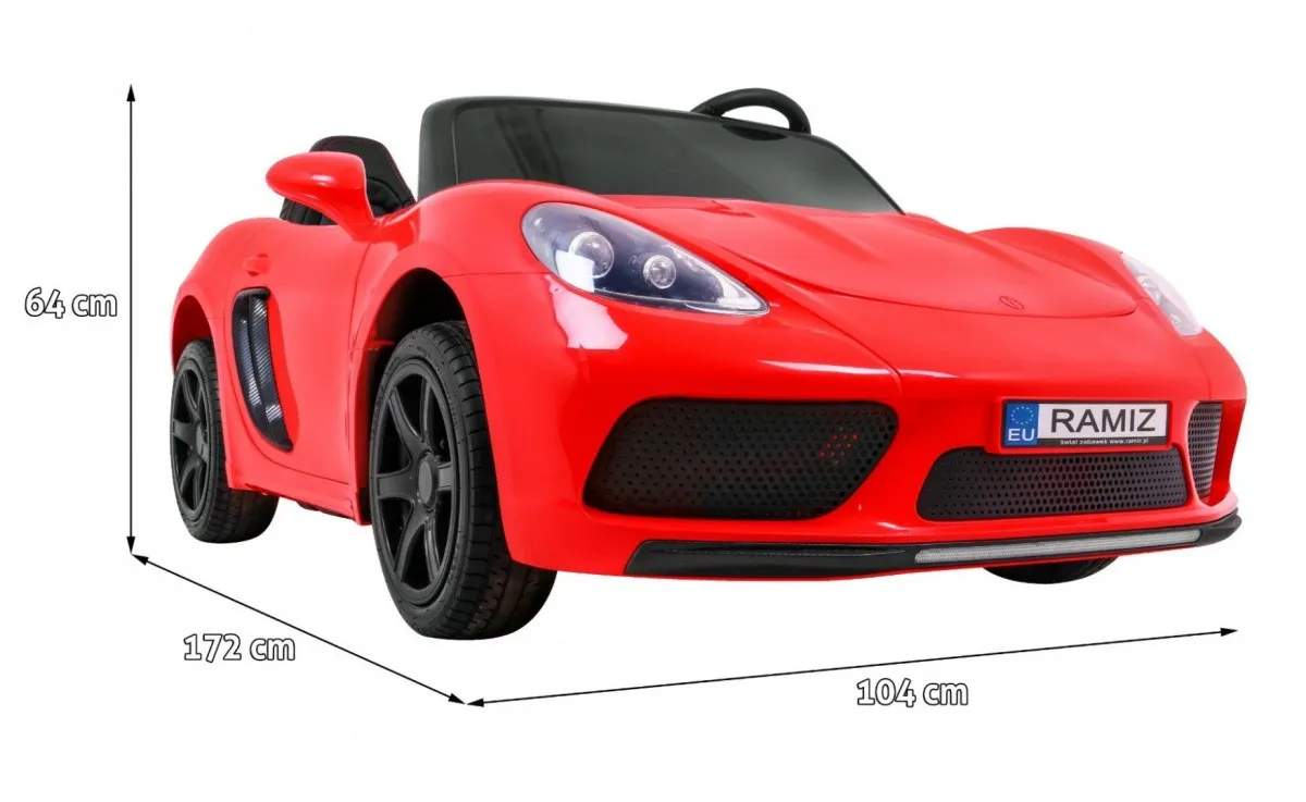 auto na akumulator perfecta - dvosjed - crveni - slika 2