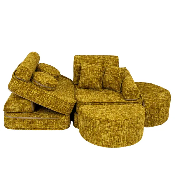 srednja modularna sofa za djecu - tangle honey mustard plus - slika 5