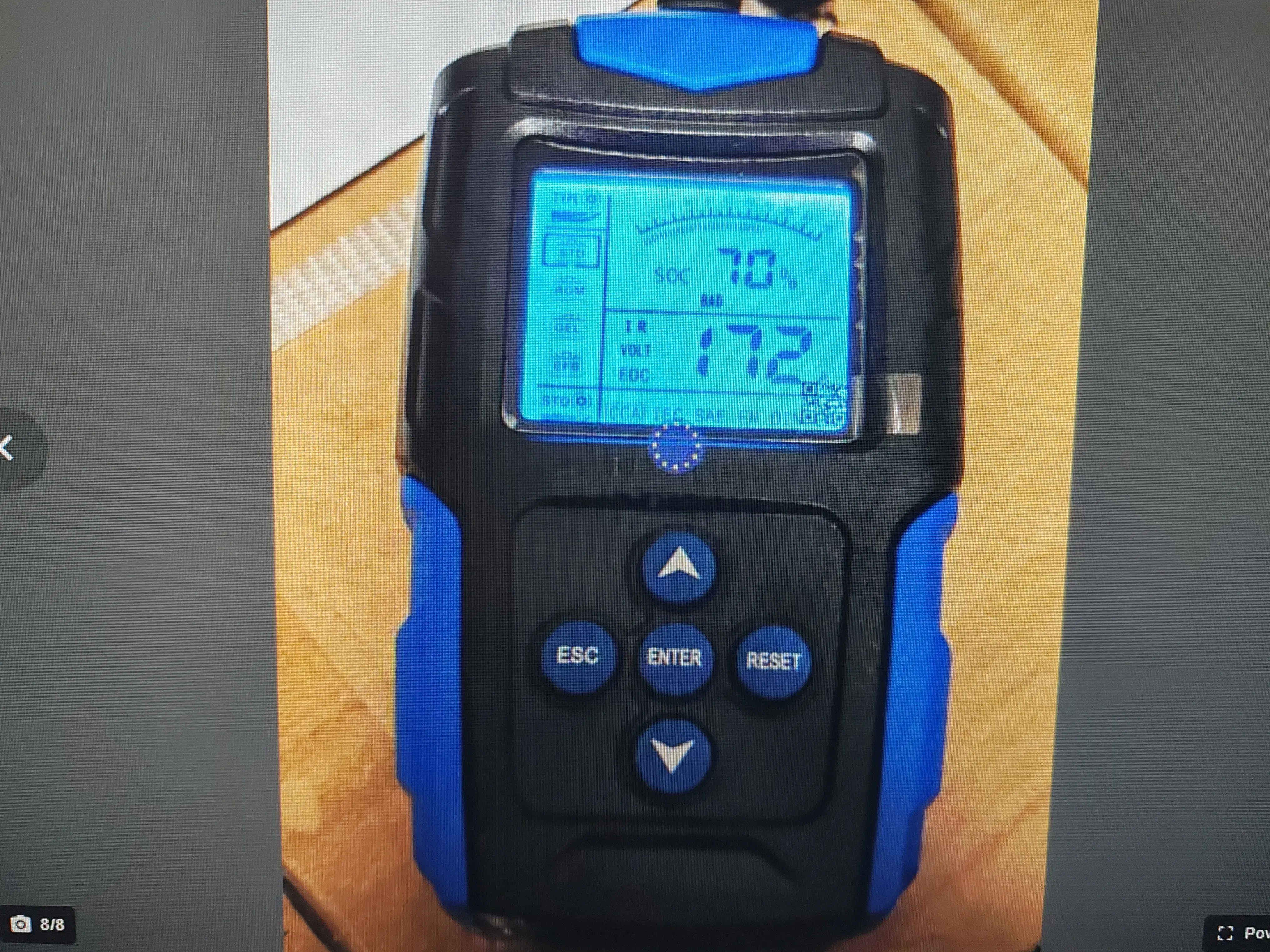tester akumulatora 12/ 24v 3ah-200ah lcd - slika 5