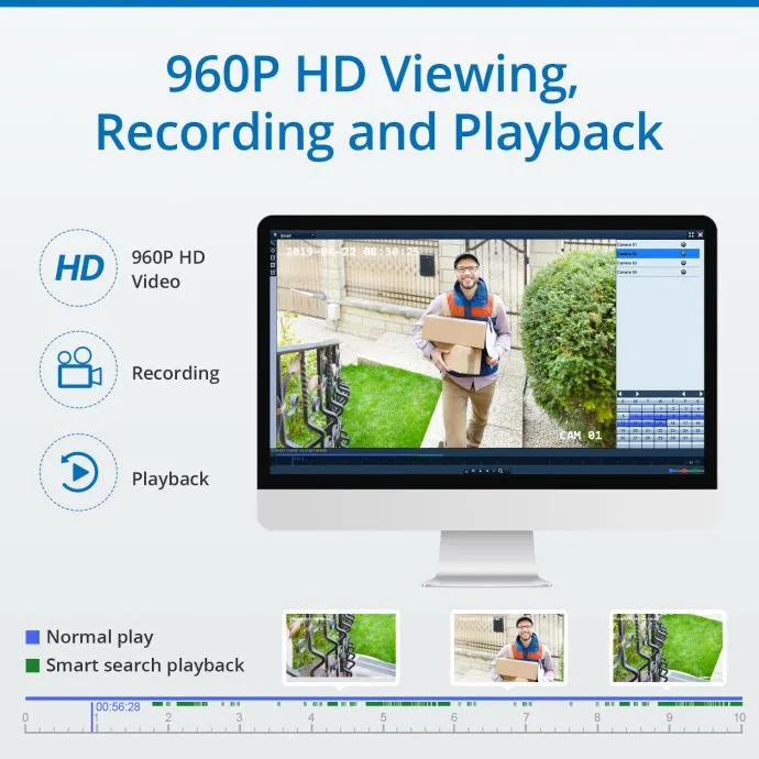 8ch hd video sustav 8 wifi wireless kamere gledanje preko mobitela - slika 3