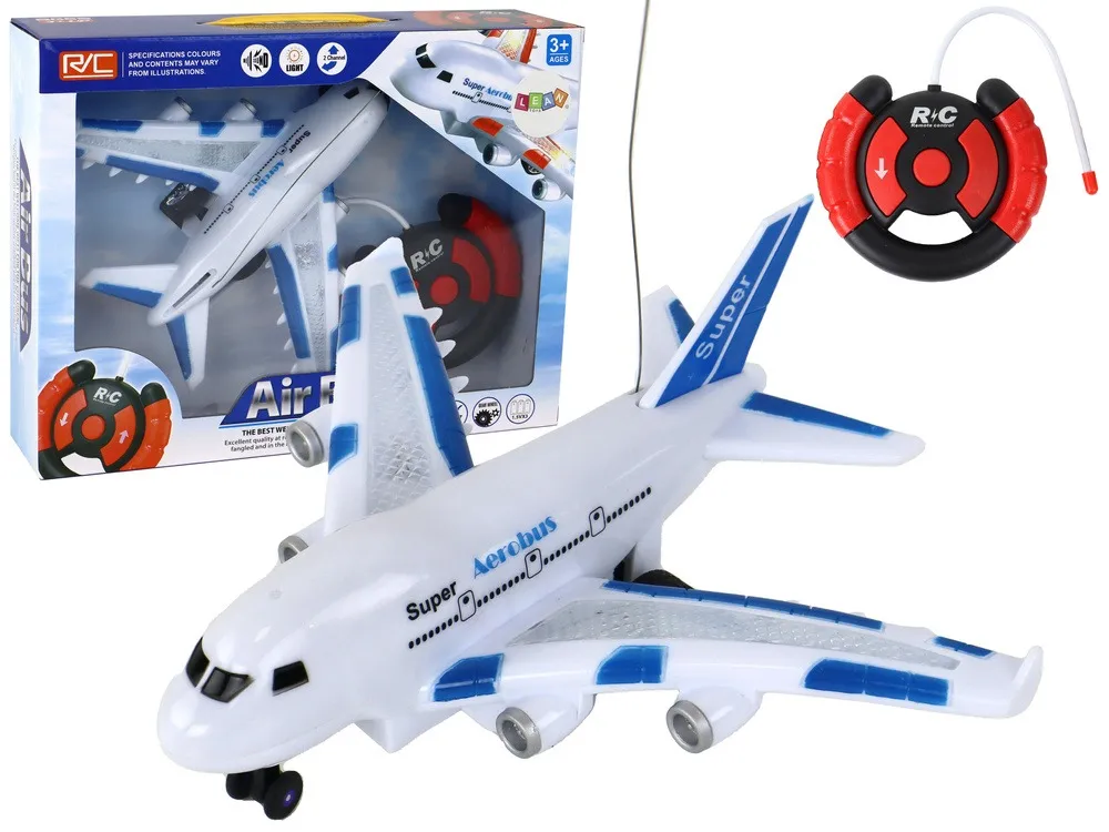RC Airplane Remote Controlled White Aerobus Lights Sounds - Mursko Središće