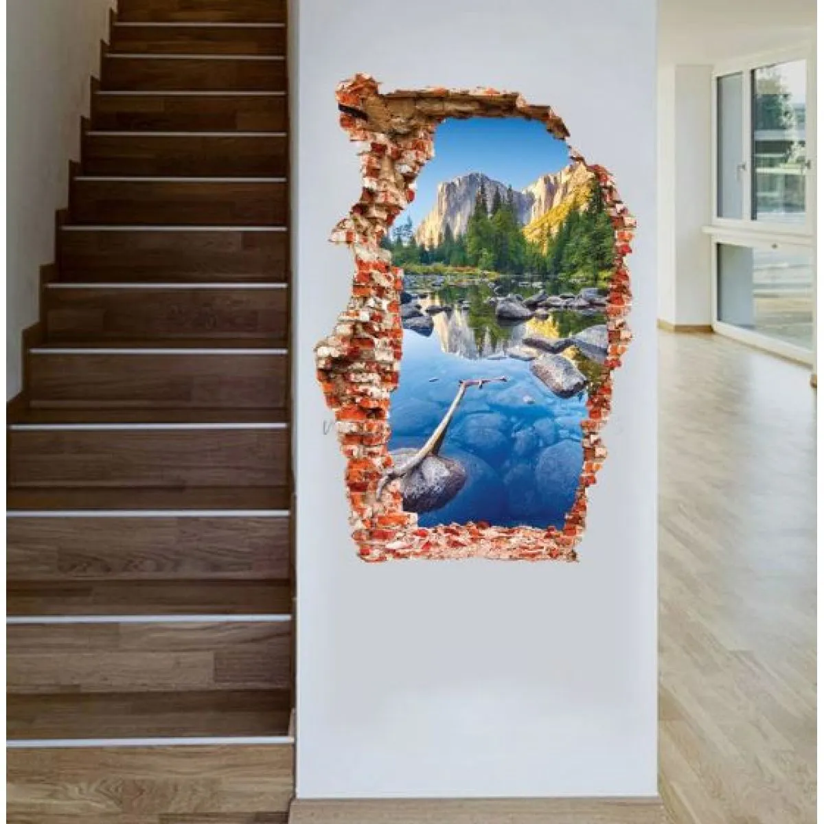 3d velika zidna naljepnica jezera 90x60cm - slika 3
