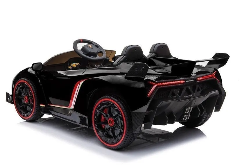 licencirani auto na akumulator lamborghini veneno 4x4 + mp4 - crni - slika 4