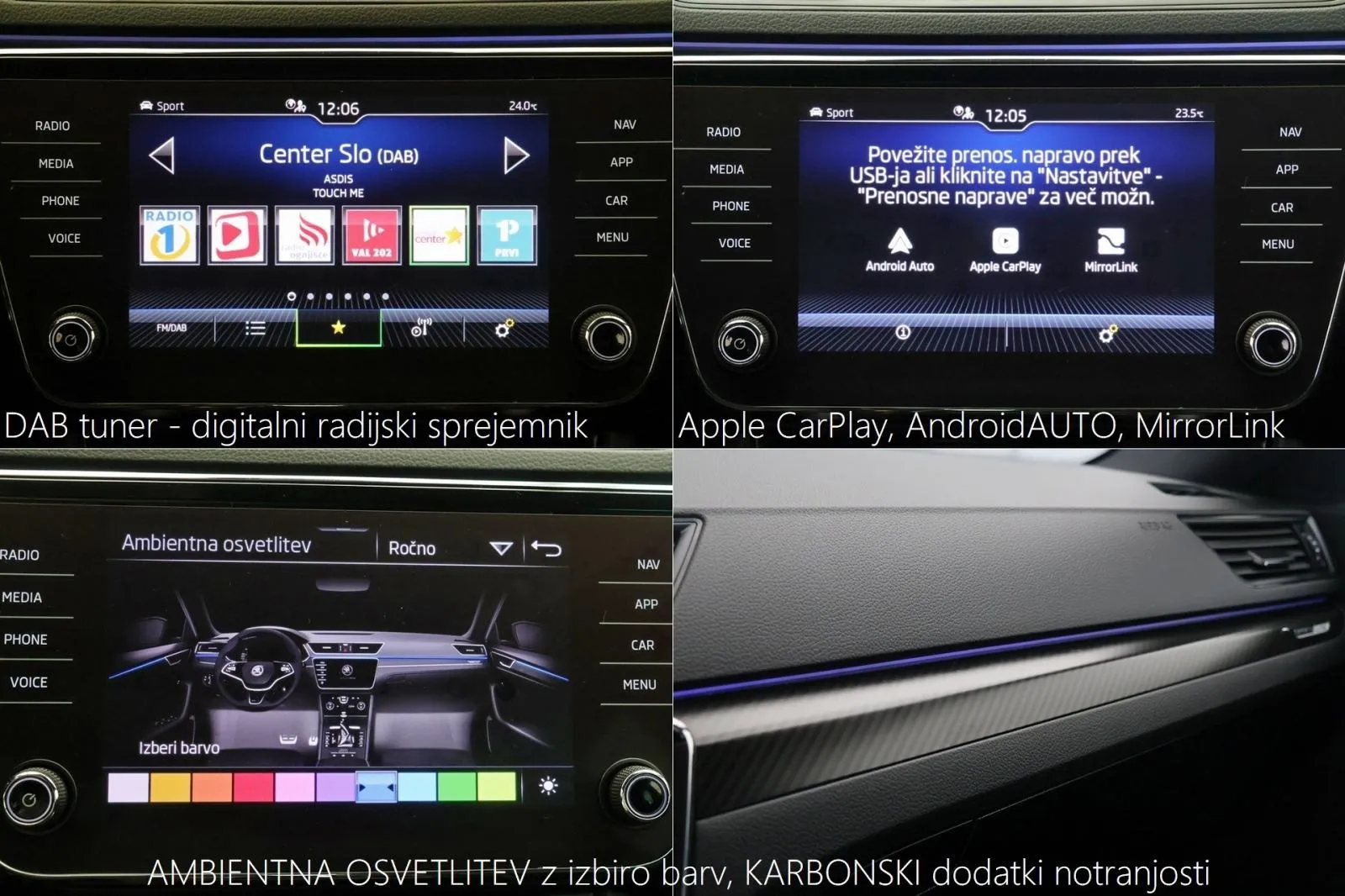 škoda superb combi 2.0tdi sportline matrix virtual radar temp - slika 15