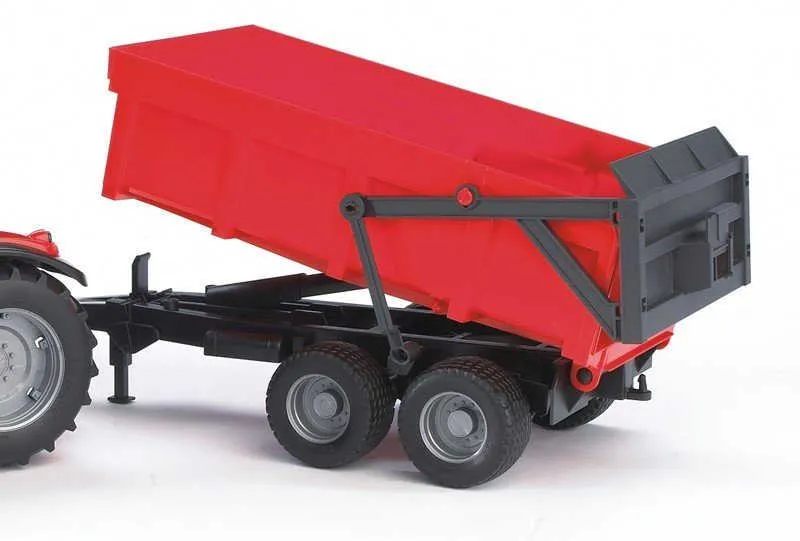 bruder traktor massey ferguson 7480 + prikolica - slika 4