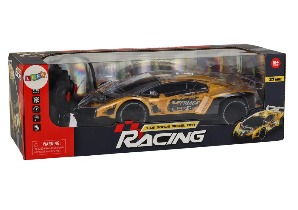 auto na daljinsko upravljanje rc sports car 1:16 - žuti - slika 4
