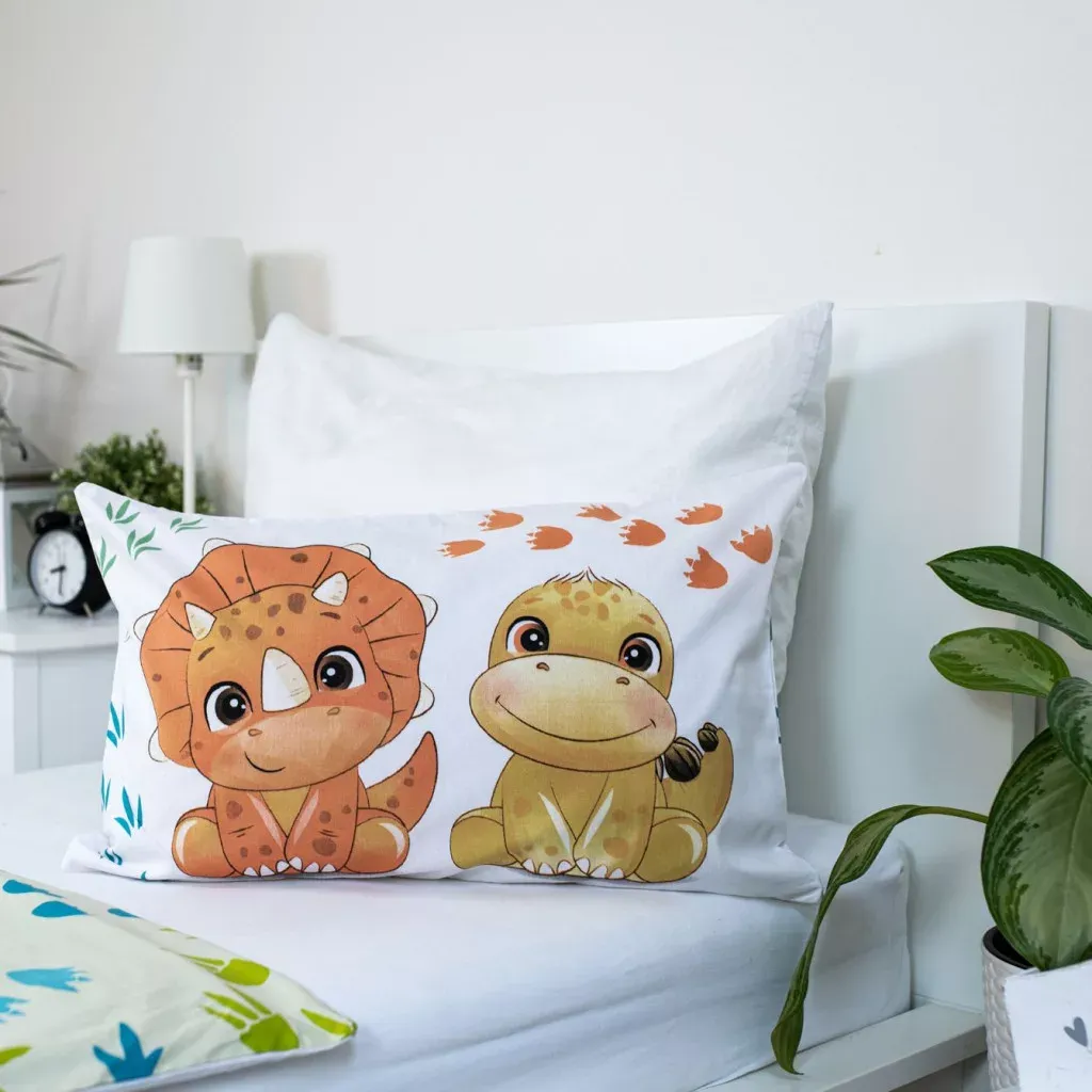 dinosaur ‘friends’ posteljina za bebe, 100×135 cm - slika 4