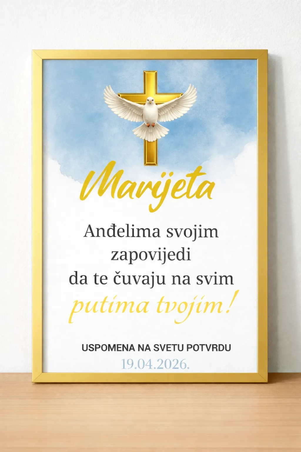 Okvir – uspomena na krizmu / potvrdu - Otočac