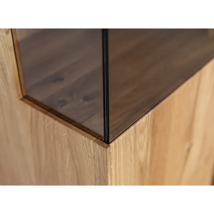 vitrina collodi 84,50x205cm, materijal: masivno drvo hrast - slika 4