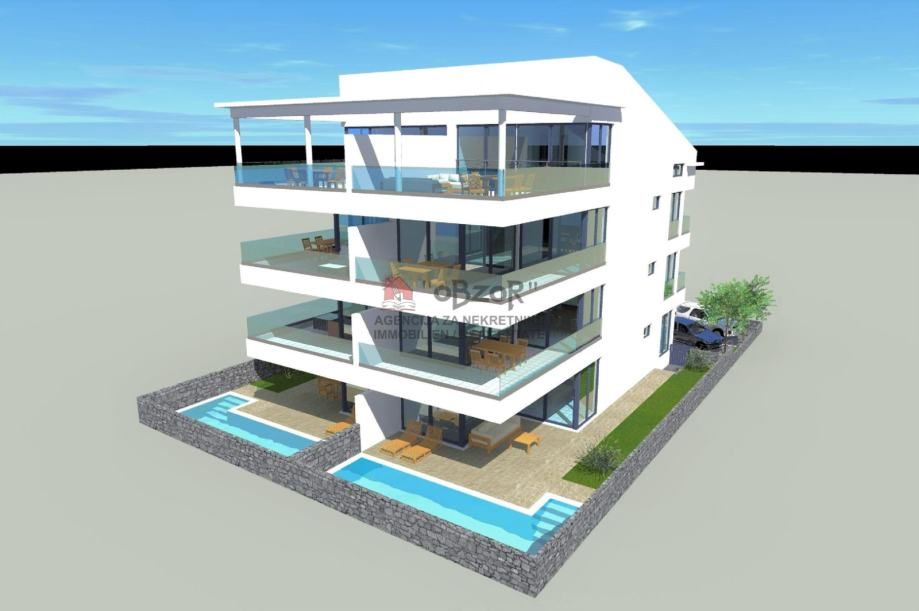 povljana-dvoetažan apartman(s6) penthouse - prvi red do mora - slika 11
