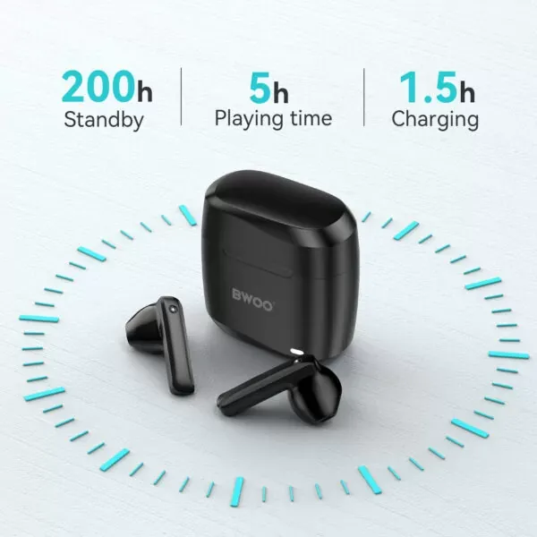 poluotvorene premium kvalitete bežične slušalice bt v5.3 max bwoo - slika 4