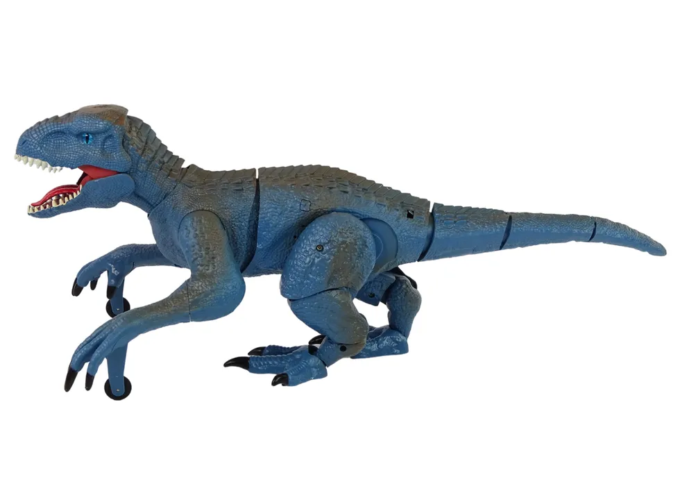 remote-controlled dinosaur velociraptor sound roaring blue - slika 2