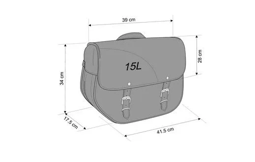 customacces leather saddlebags sant louis universal support - slika 2