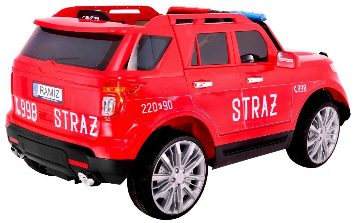 auto na akumulator suv fire truck - crveni - slika 4