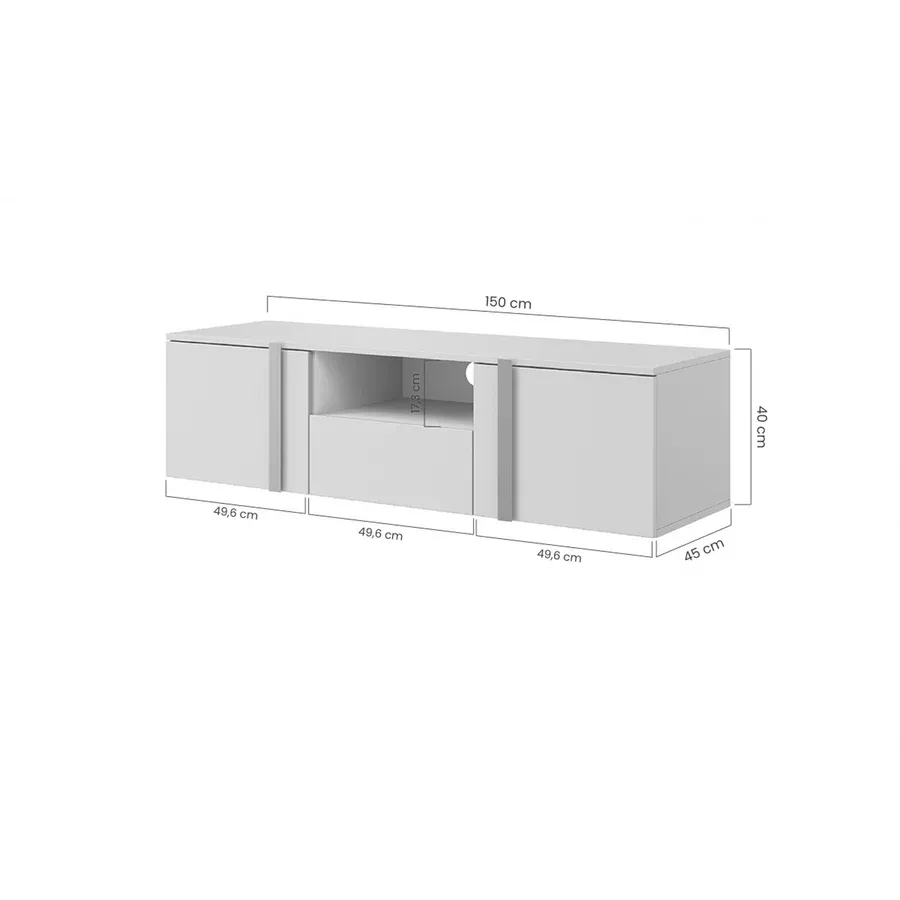 komoda verica 150cm, materijal: laminirana ploča - slika 7