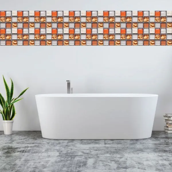 (10komada paket) 3d zidne pvc mozaik panel pločice - samoljepljive vod - slika 8