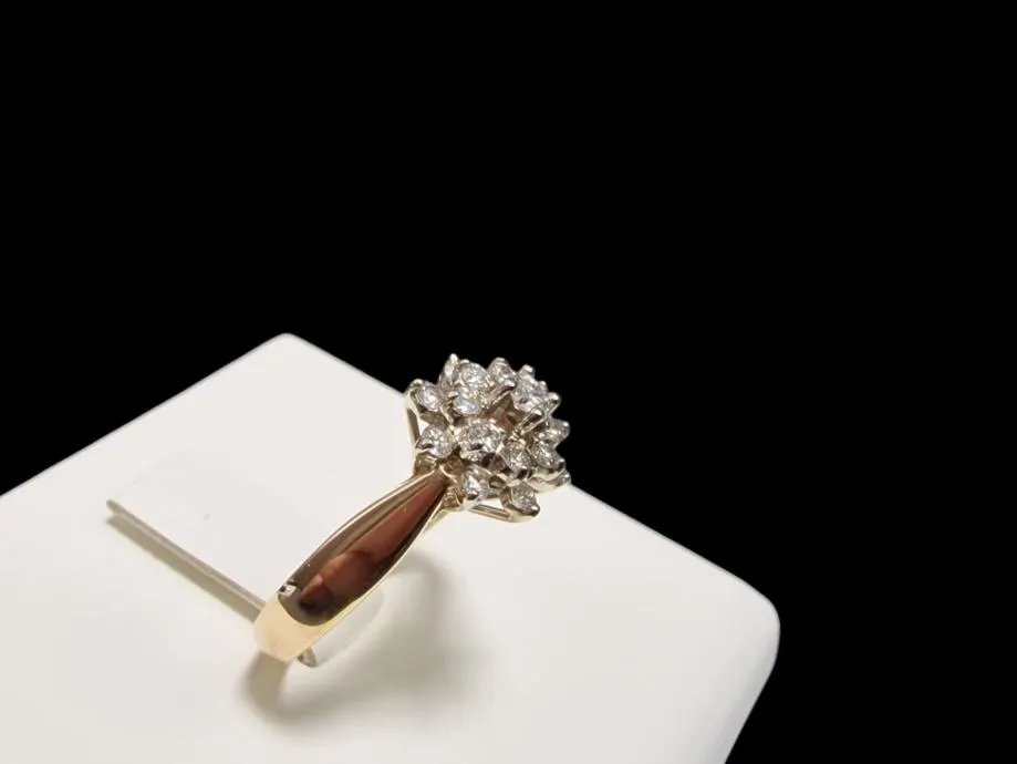 zlatni prsten .585 sa dijamantima 1.02ct / r1, rate !! - slika 2