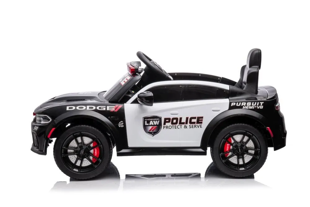 licencirani policijski auto na akumulator dodge charger - crni - slika 3