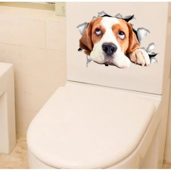 naljepnica za wc dasku ili kotlić pas ili mačka - slika 2