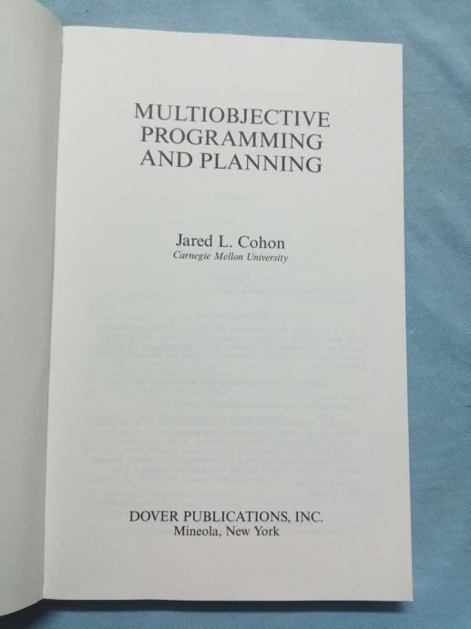 jared l. cohon – multiobjective programming and planning [b42] - slika 2