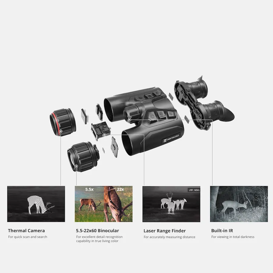 hikmicro habrok 4k he25ln 5,5-22x60 - slika 3