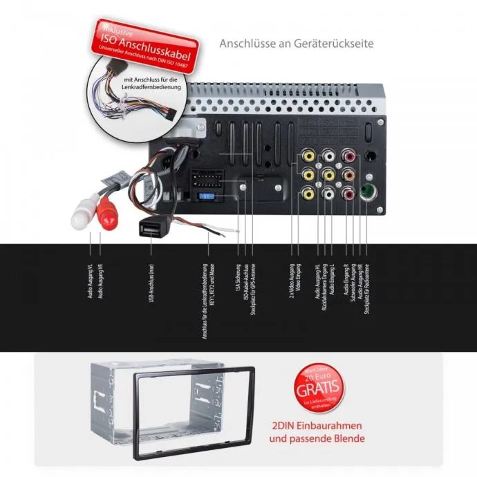 auto radio dvd mp3 bluetooth 6,2" - slika 3