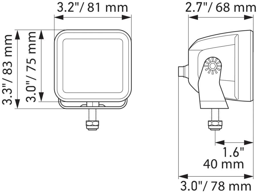 reflektor led hella bar 3,2" mini cube flood - slika 2