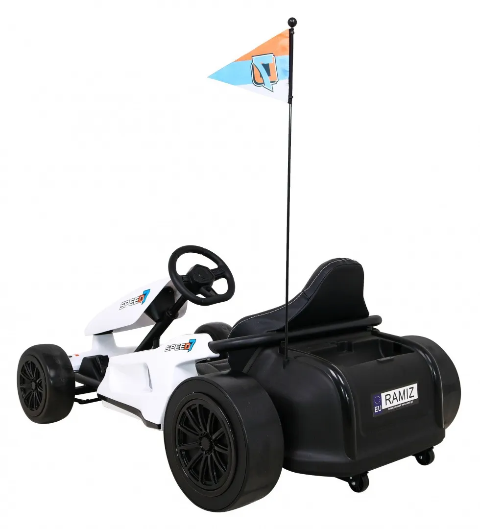 go-kart na akumulator speed 7 drift king - bijeli - slika 4