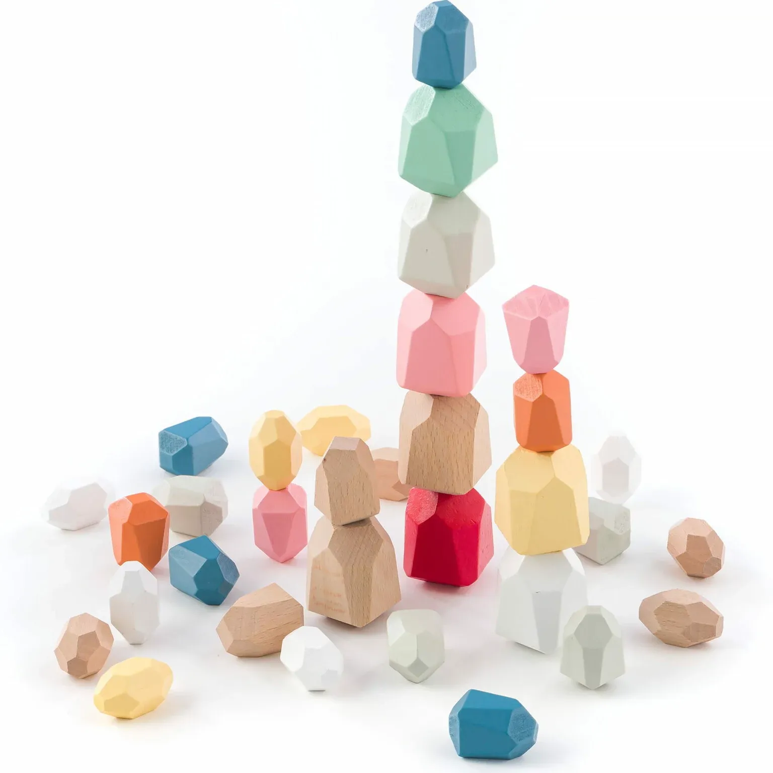 drvene kocke montessori – 36 komada - slika 2