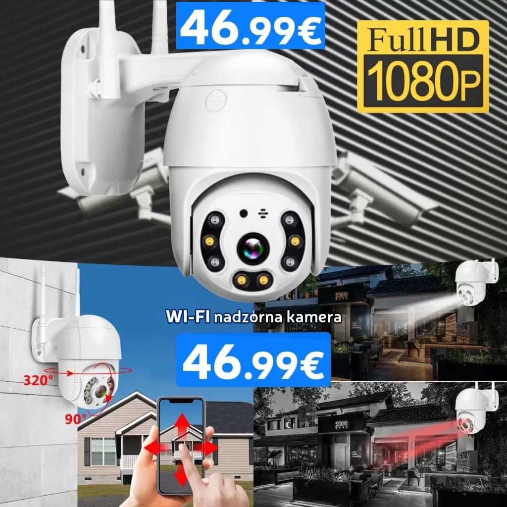 wifi vodootporna rotirajuća kamera 360 rasprodaja - slika 1