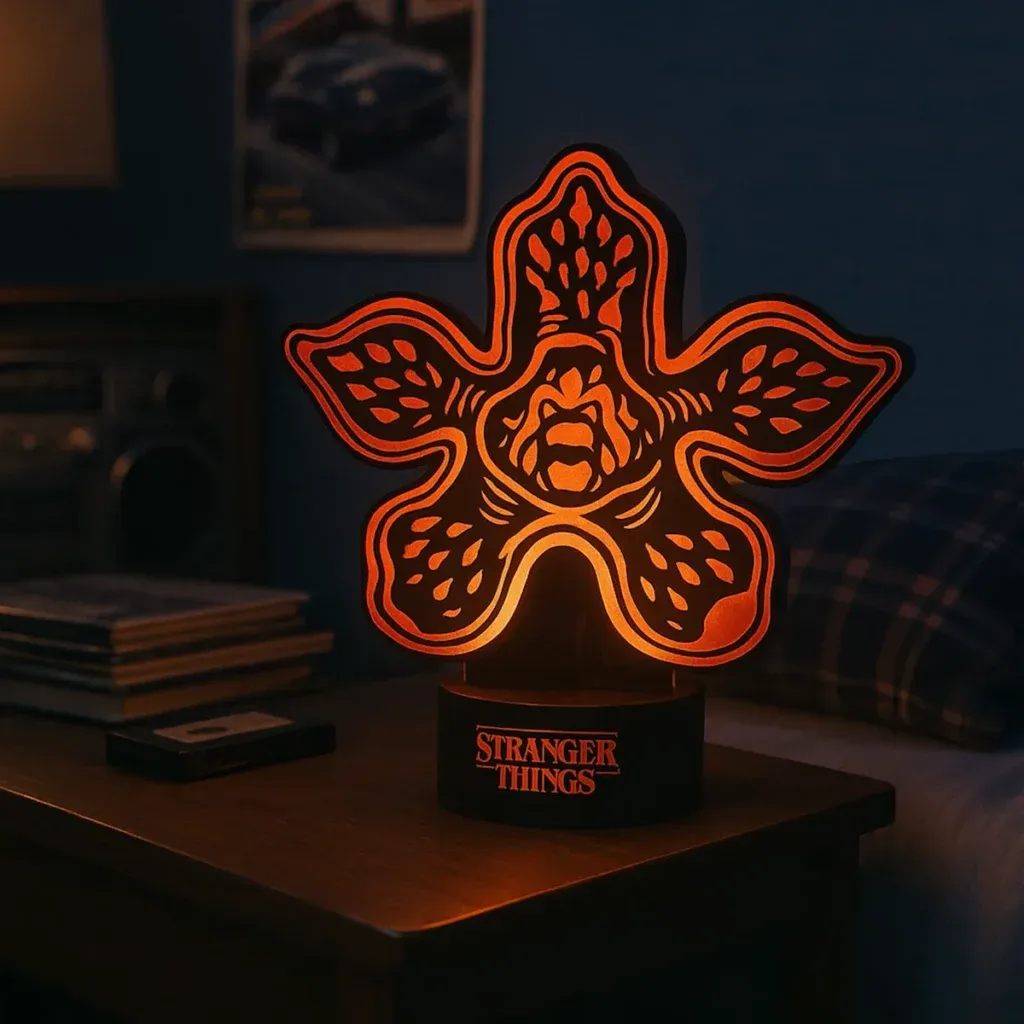 stranger things demogorgon laser etched light - slika 3