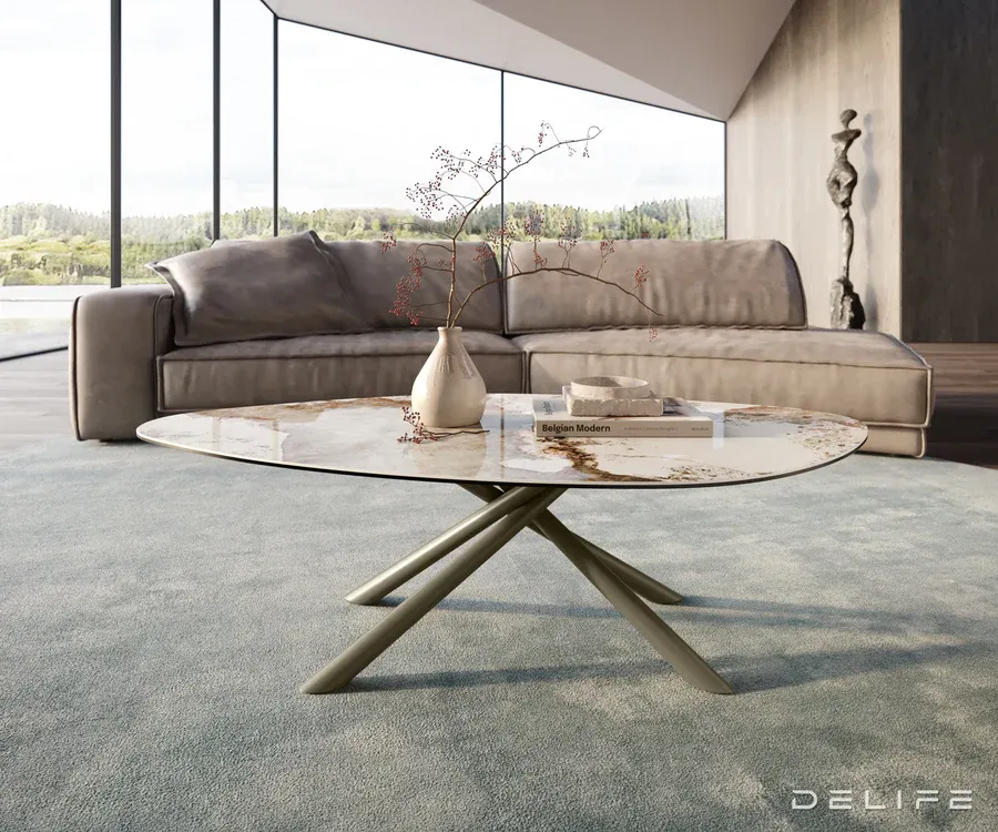 klub stolić edge 140x76cm, materijal: keramika minas melange - slika 2