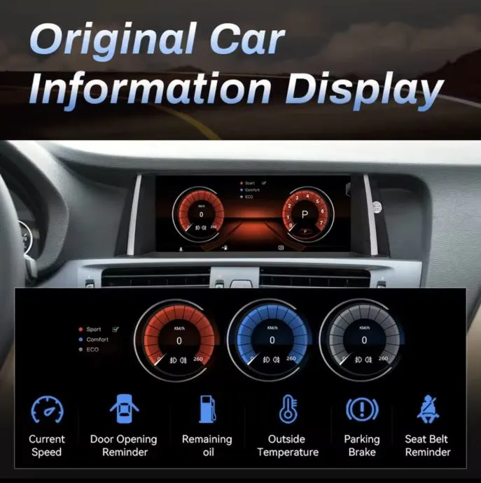 original multimedija za bmw x3 f25 x4 f26 android carplay kamera ekran - slika 2
