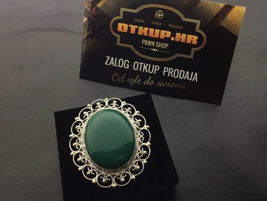 srebrni broš 25,54g .925 / r1, rate !! - slika 3